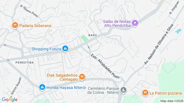 Mapa do bairro Badu, Niterói - RJ