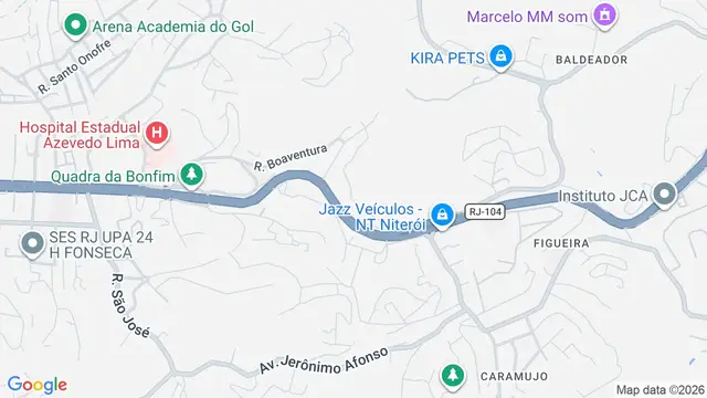 Mapa do bairro Baldeador, Niterói - RJ