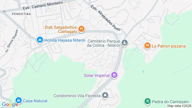 Mapa do bairro Cantagalo, Niterói - RJ