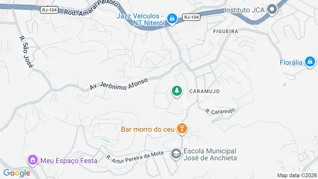 Mapa do bairro Caramujo, Niterói - RJ