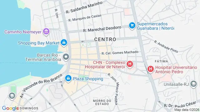 Mapa do bairro Centro, Niterói - RJ
