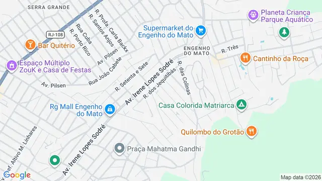 Mapa do bairro Engenho do Mato, Niterói - RJ