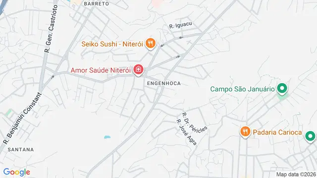 Mapa do bairro Engenhoca, Niterói - RJ