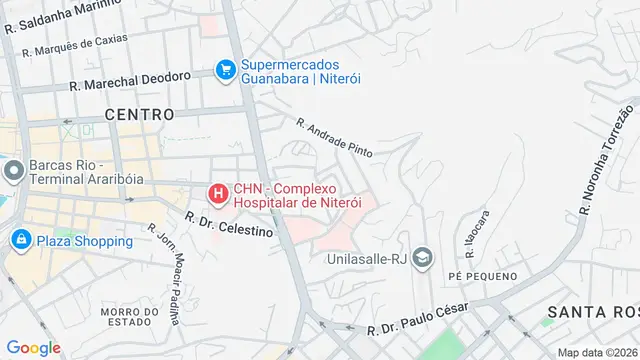 Mapa do bairro Fátima, Niterói - RJ