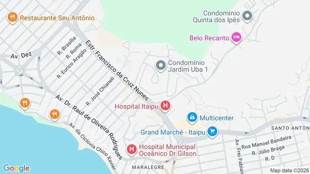 Mapa do bairro Jacaré, Niterói - RJ
