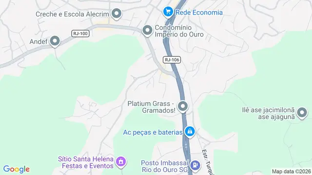 Mapa do bairro Rio do Ouro, Niterói - RJ