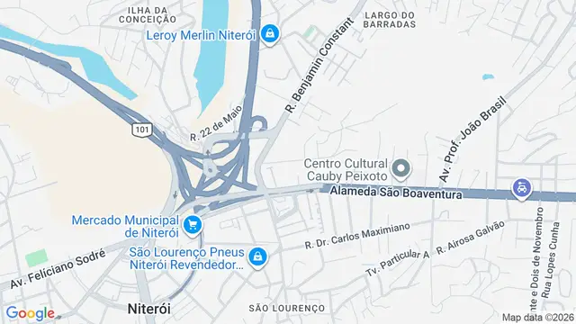 Mapa do bairro Santana, Niterói - RJ