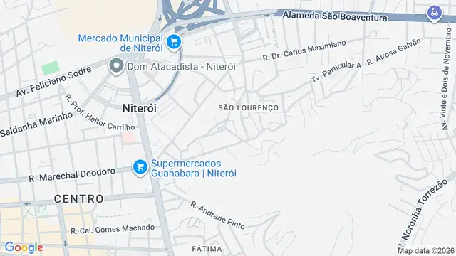 Mapa do bairro São Lourenço, Niterói - RJ