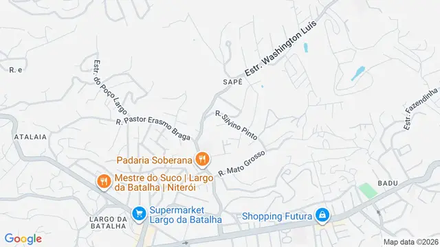 Mapa do bairro Sapê, Niterói - RJ