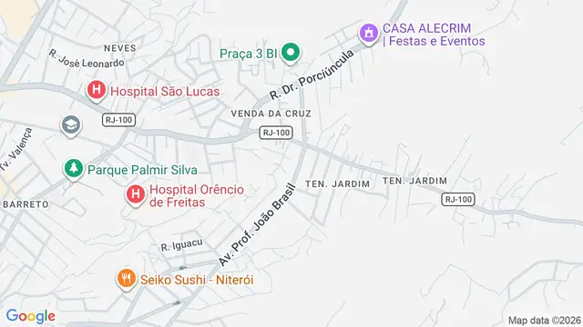 Mapa do bairro Venda da Cruz, Niterói - RJ